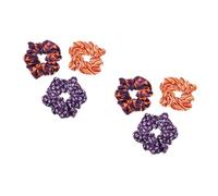6 Pcs Halloween Style Hair Rope Elastic Ponytail Holder | Lint Cloth Texture, Lightweight Feel, Smooth Finish, Festive Look, Charming Sweet Touch for Wife and Daughter