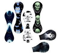 6 Pcs Halloween Tombstones Mummies Bookmarks for Women Men, Magnetic Bookmark Folded Page Clip Book Marker for Book Lovers Students Teachers Reading 3.9" x 1.2"