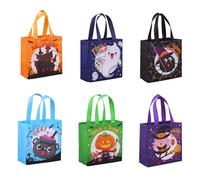 6 PCS Halloween Treat Bags, Candy Bags Trick or Treat Tote Bags, Cookie Sweet Treat Bags for Trick or Treat, Pastry Snacks Goodies Gifts Bag, Sweet Bag for Halloween party favor Supplies