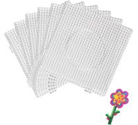 6 Pcs Hama Beads Pegboard Set - Large Square Clear Bead Boards for Craft Activities Peg Boards - Hama Bead Boards for DIY Handmade Products (Suitable for People Aged 15 and Above)