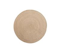 6 PCS Hand-Woven Round Oval Table Runner & Placemats Set - Farmhouse Kitchen & Dining Room Decor for Indoor & Outdoor Use, Perfect for Patios and Dining Tables