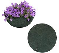 6 Pcs Hanging Basket Liner 14 Inch Outdoor Planter Liners Round Jute Fiber Liner Pre-Cut Replacement Basket Shaped Liner Natural Jute Fiber Liner For Flower Pots Garden Vegetables In Balcony (Green)