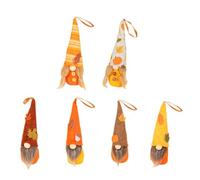 6 Pcs Hanging Gnome Ornaments Fabric Cotton Pendants for Office Store