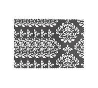 6 PCS Heat Resistant Placemat 45x30 CM, Damask Pattern Printed Non-Slip Place Mats for Kitchen Dining Table Indoor Outdoor