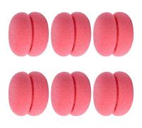 6 Pcs Heatless Curlers, Pink Foam Hair Rollers for Sleeping, Soft Sponge Overnight Hair Curlers, Round No Heat Styling Rollers, Easy to Use and Travel Friendly, 4.7 x 2.4 x 7.1 in