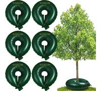 6 Pcs Heavy Duty Tree Watering Ring Deep Root Tree Watering Bag Round Trees PVC Slow Release Water Pouch Planting Drip Irrigation Rings for Gardening(10 Gallon,Green)