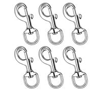 6 Pcs Heavy Duty Trigger Clips Clasp 360° Swivel Eye Bolt Snap Hook Carabiner Load Bearing 330KG Zinc Alloy Swivel Trigger Hooks for Dog Lead Clips, Swing Outdoor Camping, Keyring