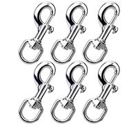 6 Pcs Heavy Duty Trigger Clips Clasp 360°Swivel Eye Bolt Snap Hook Up to 330KG, Zinc Alloy Clips Clasp Hook Spring Loaded Clip Lobster Claw Clasps for Dog Leashes, Camping, Keyring