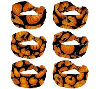 6 Pcs Helloween Pumkins 3_70 Women's Headbands Elastic Head Band Yoga Workout Head Non-Slip Sweat Soft Headbands Simple Versatile Hair Accessory Hairbands