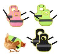 6 PCS Hen Reflective Vests, Adjustable Chicken Hen Saddles, Waterproof Chicken Aprons with Magic Tape Shoulder Straps, Walking Chicken Harnesses for Duck, Goose, Small Dog