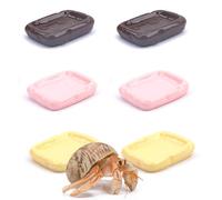6 Pcs Hermit Crab Feeding Bowl Ant Feeding Basin Cricket Plastic Dish for Spider Scorpion Cricket Snail Crab Manti Millipede Tiny Bugs