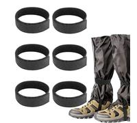 6 Pcs High Elastic Cycling Pant Band Set, Durable and Adjustable Bike Cycle Trouser Clip for Hiking, Camping, Fishing, Bicycle Clips for Men and Women (Black)