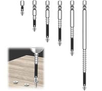 6 PCS High Magnetic Drill Bit Sets,Strong Magnetic Durability Screwdriver Bit Sets,Anti-Slip Versatile Size Drill Bits Kit for 25-150mm,Wide Application Impact Driver Bits