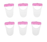 6 Pcs Horse Clippers with Protective Covers, Portable Grooming Tools for Pet Care and Trimming (Pink)