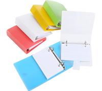 6 PCS Index Card Binder with Dividers,3x5 Inch Index Card Binder,2 Rings Card Binders Organizer Binders Notebook with 60 Pages Sheets for Office Home Elementary School Classroom (6pcs)