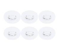 6 Pcs Inflatable Boat D - Ring Pad Patch, PVC Kayak D - Ring Buckle, Stainless Steel Fixed Buckle with Strong Adhesion for Inflatable Boats, Kayaks, Canoes, Rafts, Durable Marine A (White) Fashion wit