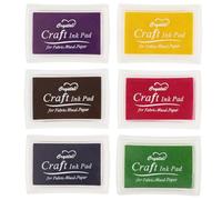 6 Pcs Ink Pads for Stamping, Ink Pad, Color Ink Pad, Stamp Ink Pad Suitable for Card Making Paper Craft Scrapbook Canvas Rubber Art Stamp Card Making