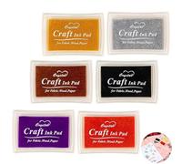 6 PCS Ink Pads for Stamping, Stamp Pad, Stamp Ink, Ink Pads for Stamping Card Making, Washable Stamp Ink Pad, for Use in Card Making, Paper Craft, Scrapbook, Canvas, Rubber Art