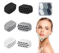 6 PCS Jaw Exerciser, Jaw Trainer, Jawline Exerciser Chew for Strengthening and Tightening Jaw Line Strengthen and Regulate Facial Muscles Jawline Face Trainer for Men Women Everyone (Black White Gray)