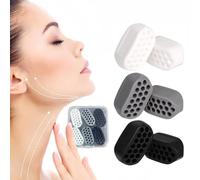 6 Pcs Jaw Exercisers, Silicone Jawline Exerciser Chew, 40/50/60 Lbs Resistance Jaw Trainer, Facial Muscles Exerciser for Women & Men, Creating a Beautiful Jawline (White+Grey+Black)