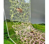 6 PCS Jumping Spider Habitat Accessories-Jumping Spider Webbed Moss Ribbon with Magnets for Spoods Jumping Spider Enclosure Spoods Climbing (Not Included The Jumping Spider Terrarium) (Green+Pink)