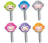 6 Pcs Key Caps Covers Cute Monkey Key Covers Fits Most Standard keys Made for Easy Identifying Door Keys