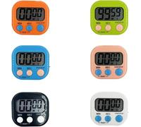 6 Pcs Kitchen Timer, Magnetic Digital Kitchen Timer, Big Digits Loud Alarm Magnetic Back Count Up Countdown Timer Perfect for Teachers,Classroom,Homework,Baking