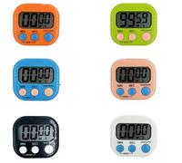 6 Pcs Kitchen Timer, Magnetic Digital Kitchen Timer, Big Digits Loud Alarm Magnetic Back Count Up Countdown Timer Perfect for Teachers,Classroom,Homework,Baking