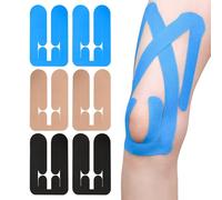 6 PCS Knee Tape,Kinesiology Tape Knee,Knee Tapes for Knee Pain,Breathable and Waterproof,Provide Support and Stability for Muscles,Great for Running,Hiking,Cycling(Black,Skin Color,Blue)