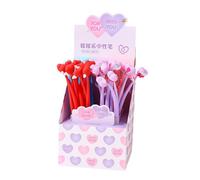 6 PCs-Korean Version of Love Rocking Music Gel Pen Ladies Creative Stationery-Carbon Black