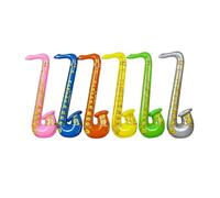 6 Pcs Large 75 cm Assorted Inflatable Saxophone Blow Up Musical Instrument Toy for Kids and Adults, Party Accessory and Fancy Dress Prop for Stag Do, Hen Night, Birthdays and Rock Star Themed Parties