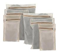 6 Pcs Large Durable Organic Cotton Mesh Laundry Bags with Sturdy Zippers and Breathable Mesh are Delicate Laundry Bags for Underwear, Clothes, Pants and Socks, 3 Size