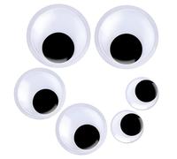 6 Pcs Large Googly Eyes Self Adhesive 3 Size Big Googly Eyes for Crafts Wiggle Eyes Plastic Googly Eyes Stickers Black White Giant Googly Eyes for DIY Halloween Christmas Decoration (5cm 8cm 10cm)