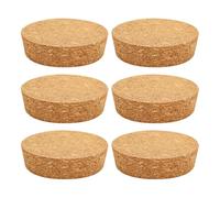 6 Pcs Large Tapered Cork Bottle Stoppers Plugs Wide Mouth Mason Jar Lid Stoppers Cork Lids Replacement Wooden Glass Wine Bottle Corks Plugs Beer Bottle Corks Stoppers 77 x 70 x 20mm