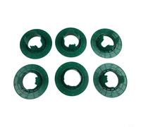 6 PCS Lawn Sprinkler Head Protective Covers, Green Plastic Guards with Serrated Edges for Mower Damage Prevention, UV Resistant Outdoor Irrigation Shields for Garden Yard