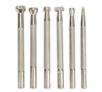 6 Pcs Leather Stamping Tools, Stainless Steel Rust Resistant Leather Stamp Punch Set, Flat Bottom Precision Leather Crafting Tools for Beginners and Professionals