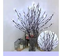 6 PCS LED Lighted Twig Branches 120 LED Beads Warm White Colored Battery Operated Decorative Branch Lights for Vase Bedroom Restaurant Coffee Bar Library Party Photo Background 70CM