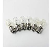 6 Pcs Light Bulbs 15 Watt, 5/8 Base, 2SCW Screw in for Sewing Machines (Option：220V)