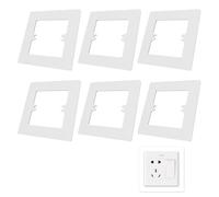 6 Pcs Light Switch Surround Cover Plates,Surrounds Finger for Switches Socket Plate,Guard Spacer,Sticker Covers Plug,Wall Protector,Faceplate Electrical Decorate Plastic,Covering Gaps Sockets or Walls
