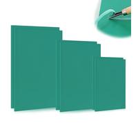 6 PCS Lino Printing Plates, A4 A5 A6 Lino Sheets 3mm Thickness Linocut Set for Engraving DIY Stamp Crafts Printing Projects (Green)