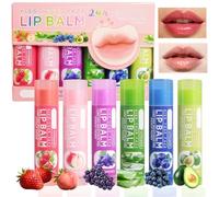 6 Pcs Lip Balm Set, Lip Balm Multipack with Mini | Fruit Flavoured Moisturising Lip Care, Perfect for Daily Use & Gifting - Daily Hydration, Nourishing & Long-Lasting Moisture