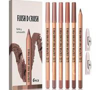 6 PCS Lip Liner Pencil Set - Matte Nude Lip Contour Lipliner, Lip Crayon Lipstick, Waterproof Long Lasting Lip Liner, Smudge-Proof Lip Liner Pen, Non-Stick Cup Lipliner Pencil (Set 02)