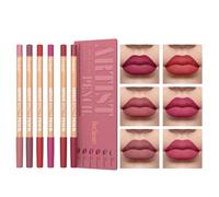 6 PCS Lip Liner Pencil Set - Matte Nude Lip Contour Lipliner, Waterproof Long Lasting Lipstick Lip Liner Set, Smudge-Proof Lip Liner Pen (# 03, # 03)