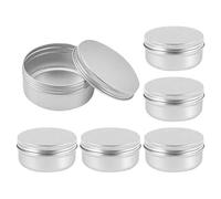 6 Pcs lipstick boxes, 50ml aluminum tin cans, cans with screw caps, portable for outdoor travel, suitable for DIY handicrafts, candy, paint, cosmetics, ointment, cream, candles, lipstick, etc