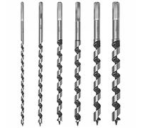 6 Pcs Long Wood Drill Bits Set, Straight Auger Shank, High Cutting Speeds, Hexagonal Auger Bit 6mm/8mm/10mm/12mm/14mm/16mm *230mm for Wood, Block Brick Tile, and Plastic (6 Pcs)