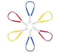 6 Pcs Loop Scissors Grip Scissor Colorful Self-Opening Adaptive Cutting Scissors for Children,Adults,Home,Office,School