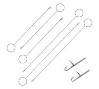 6 Pcs Loop Turner for Beading Loop Turner Sewing Tool Long Hook for Threading Silicone Beads Loops Turners Snag Repair Tools Crochet Sewing Concepts Knot Grippers Tools for Fabric Strips Tube Straps