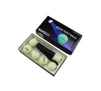 6 Pcs Luminous Golf Balls Lasting Bright Night Golf Balls with Mini LED Flashlight Team Sport