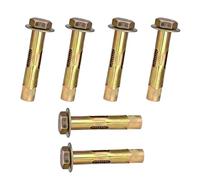 6 Pcs M10 x 80mm Expansion Screw Bolts Hex Nut Expansion Sleeve Anchor Bolt Heavy Duty Fixing Anchors Heavy Duty Concrete Masonry Brick Wall Fixings