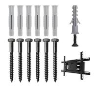 6 PCS M8 Lag Bolt Wall Plug, High Strength Lag Bolt, Fixing Screws Bolts Anchors, Zinc-Plated Concrete Screws, for TV Wall Mounting Bracket, Aerial Mast Sky Dishes Shelves Mounting